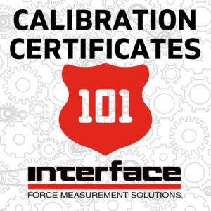 INTERFACE 101 CALIBRATION CERTIFICATES